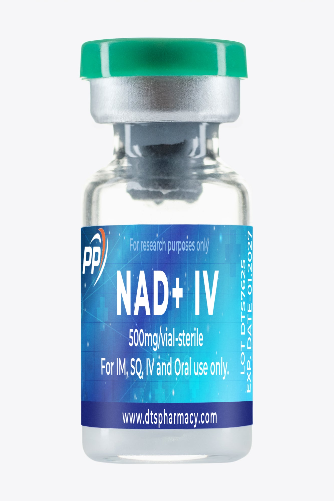 Vial with NAD+ 500 mg for intravenous administration