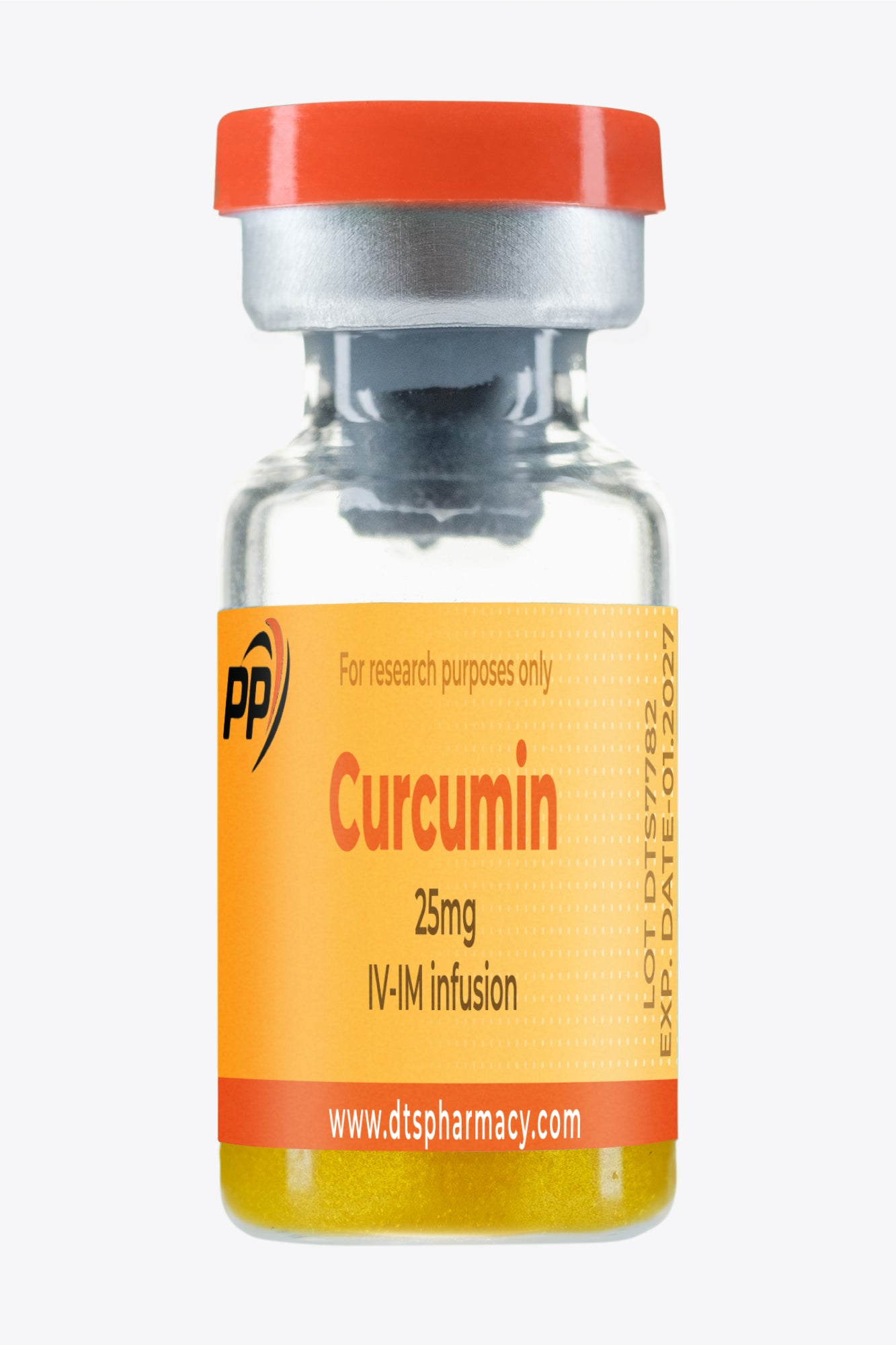 Vial with Curcumin 25 mg for intravenous and intramuscular administration